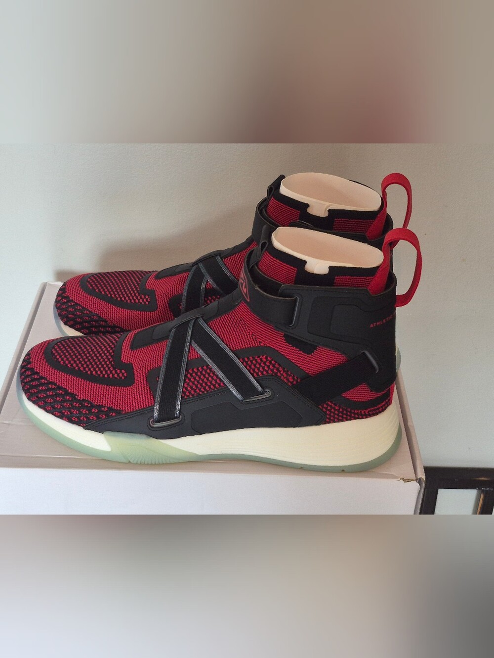 APL Athletic Red Knit High-Top Sneakers